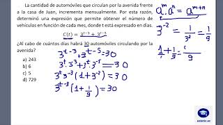 90 Ecuaciones exponenciales  La cantidad de automóviles que circulan [upl. by Nehtan401]