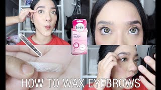 CARA WAXING EYEBROW SENDIRI DI RUMAH easy eyebrow waxing tutorial [upl. by Ovatsug]