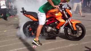 BENELLI BN302 BURNOUT [upl. by Higbee]