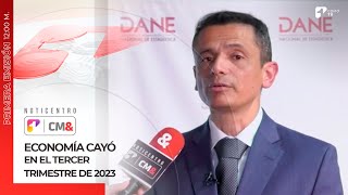 Economía colombiana se contrae en el tercer trimestre de 2023  Canal 1 [upl. by Basilio]