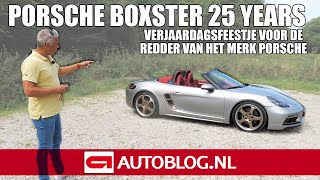 Porsche Boxster 25 Years rijtest 25 jaar open rijplezier [upl. by Ynnohj]