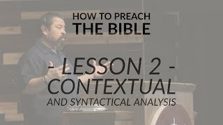 Lesson 2  Contextual and Syntactical Analysis [upl. by Undine]