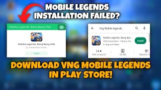 MOBILE LEGENDS VNG FAILED INSTALLATION  HOW TO FIX THIS PROBLEM [upl. by Murial787]