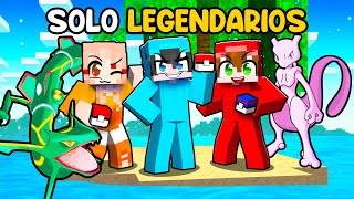 Atrapado en una ISLA de POKEMON LEGENDARIOS en Minecraft [upl. by Arag]