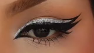 how to do graphic eyeliner 😍 dramatic eye look😃 step by step tutorial for beginners 🤗 [upl. by Monetta]