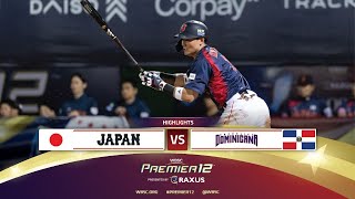 HIGHLIGHTS  Game 29 Japan vs Dominican Republic  WBSC Premier12 2024 presented by RAXUS [upl. by Baese814]