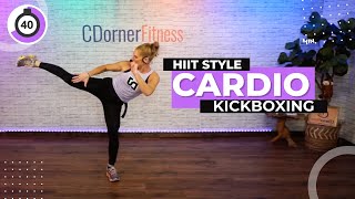 40 Minute Kickboxing HIIT Style Workout HighLow Impact Cardio Calorie Blast [upl. by Kylen]