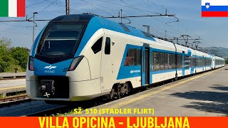 Cab Ride Villa Opicina  Ljubljana Spielfeld–Trieste RailwayItalySlovenia train drivers view 4K [upl. by Cobby]