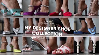 My Designer Shoe Collection  40 pairs of Jimmy Choo Chanel Rene Caovilla amp more [upl. by Diahann]