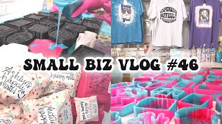 Small Business Vlog 46  Work  Craft With Me  Packaging Orders Shirts Freshies Molds Tumblers [upl. by Dadelos]