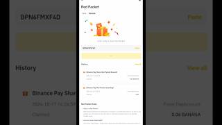 RED POCKET🧧🎟️ CODE BINANCE FREE DOGS FOR 100 USERS 🎁 binance bitcoin cryptocurrencytrading [upl. by Blatman712]