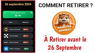 HAMSTER KOMBAT  RETIRER VERS BINANCE OKX BYBIT ET WALLET DE TELEGRAM [upl. by Everara]