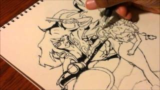 Michiko and Hatchin drawing part 2 [upl. by Yriek]