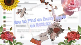 How to easily find an Empty ROBLOX group [upl. by Ahsratan]