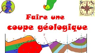 ⭐Carte géologique⭐  Faire une coupe géologique version plissée [upl. by Nigam]