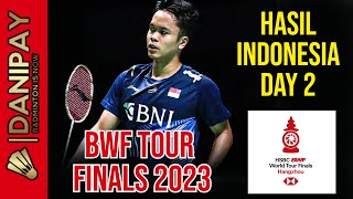 Hasil Indonesia Day 2  Badminton BWF World Tour Final 2023 [upl. by Ellehcram]