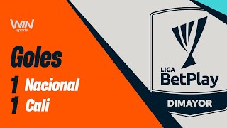 Nacional vs Cali goles  Liga BetPlay Dimayor 20242  Fecha 7 [upl. by Enilecram]