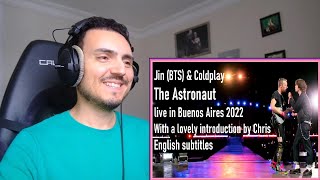 Jin BTS amp Coldplay  Introduktion amp The Astronaut live in Buenos Aires 2022 Reaction [upl. by Ewald]