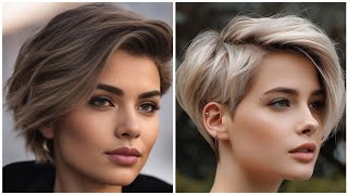 Most beautiful and gorgeous short haircut hairstyles and dye color ideaslatest short haircut 2024 [upl. by Harwill]