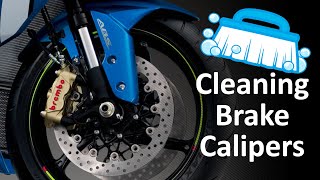 Cleaning Motorcycle Brake Calipers in 5 Easy Steps [upl. by Innob592]