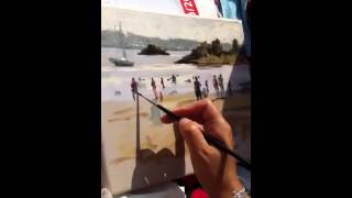 Painting on the beach [upl. by Aliahkim]