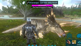 MAX LEVEL TRICERATOPS TAMING ARK SURVIVAL EVOLVED MOBILE [upl. by Alverta]