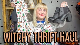 Witchy Thrift Store Haul  Try On [upl. by Alleuqcaj]