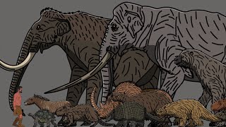 Extinct North America South America and Europe Herbivorous Size ComparisonAnimated [upl. by Ecertap796]