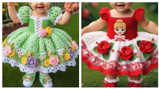 So unique and stylish crochet baby frocks design patterns amp ideas Crosia design patterns [upl. by Yecats334]