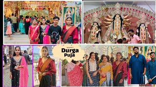 অষ্টমী Durga Puja vlog ✨pandal hopping and ঠাকুর দেখা । [upl. by Yme]