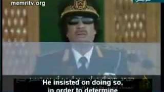 Gaddafi says Barack Obama is a Muslim Why would he lie [upl. by Mahau]