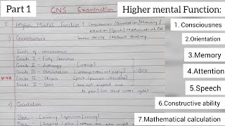 CNS Examination  Learn with examples  Higher Mental Functions  Neurology Case Presentation  GCS [upl. by Zachery]