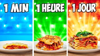 1 minute vs 1 heure vs 1 jour Lasagne par VANZAI [upl. by Ayikan]