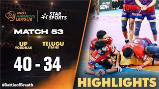 A Brilliant Comeback win by UPYoddhas against TeluguTitans  ProKabaddionStar [upl. by Winebaum]