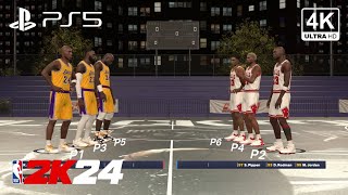 BLACKTOP  Kobe LeBron amp Shaq 3v3 Jordan Rodman amp Pippen  Lakers vs Bulls [upl. by Tima]