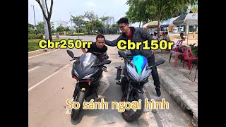 So sánh ngoại hình của Honda CBR250RR VS Honda CBR150R  Hai Anh em nhà HONDA [upl. by Jopa]