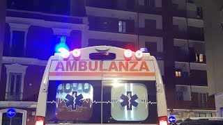 ambulanza 118 sirena Fiat ducato lampeggianti led blu e sirena [upl. by Zap]