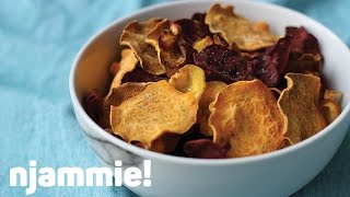 Groentenchips recept  njammie [upl. by Haibot]