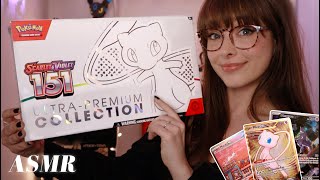 ASMR ✧🤍 Pokemon 151 Mew UPC Unboxing 🤍✧ Whispered Card Opening Tapping amp Crinkle Sounds [upl. by Eillom]