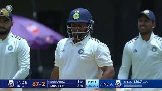 Duleep Trophy 2024 India A vs India B  Day 1 highlights amp Key moments [upl. by Bivins]