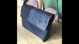 Handtasche nähen aus alten Jeans  Teil 2 [upl. by Offen]