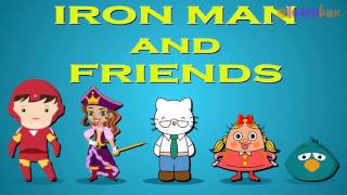 Finger Family Iron man and Friends Cartoo Daddy Finger Family Rhymes Children Nursery Rhymes Kids So [upl. by Latoyia]