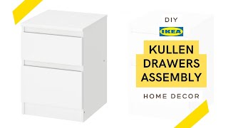 Ikea Kullen 2 Drawers Assembly I Ikea Kullen Assembly I Ikea Kullen 2 Drawer I Ikea Bedside Table I [upl. by Isadore]