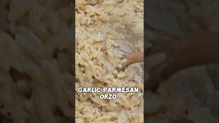 Garlic parmesan orzo for dinner Easy quick and delicious easydinnerrecipe orzo orzopasta [upl. by Ennovy861]