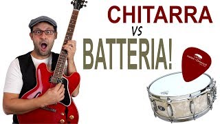 Chitarra vs Batteria 10 ritmi suonati su ENTRAMBE [upl. by Aroved]