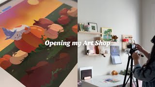 Studio Vlog 4  Finally Opening my Art Shop  Figuring it all Out [upl. by Lawley]