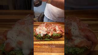 Mortadella provolone sundried tomato amp pistachio pesto 🥪asmrshorts food asmr [upl. by Nat]