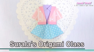 Origami  Girls clothes  Jacket Shirt Skirt [upl. by Anitteb]