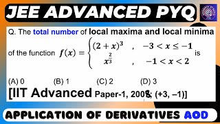 Solved by 1st Derivative test Maxims Minima Question  Application of Derivatives Class 12  jee [upl. by Farkas]