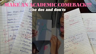 MAKE AN ACADEMIC COMEBACK❗️🚨 Tips for a high school learner  South African YouTuber [upl. by Innavoig]